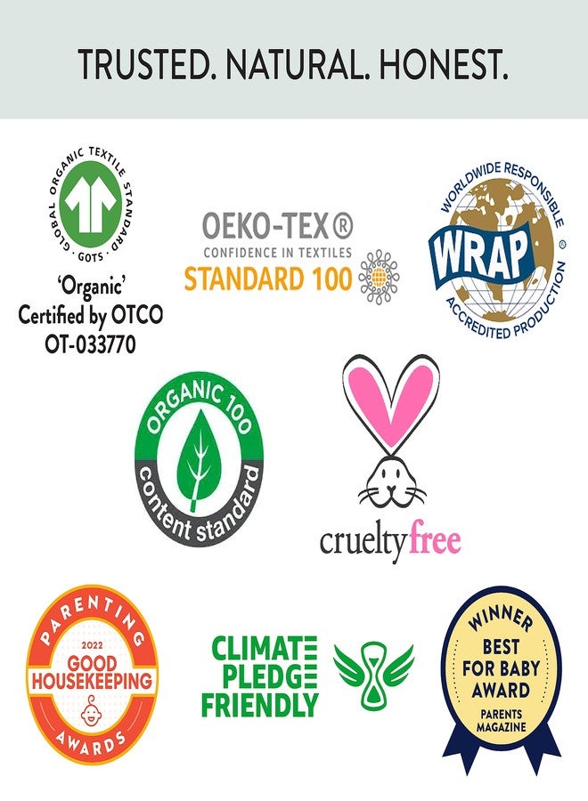 HonestBaby Fashion Outfit Sets Tops and Bottoms 100% Organic Cotton for Baby and Toddler Girls, Dress Blues, 4T - Image 5