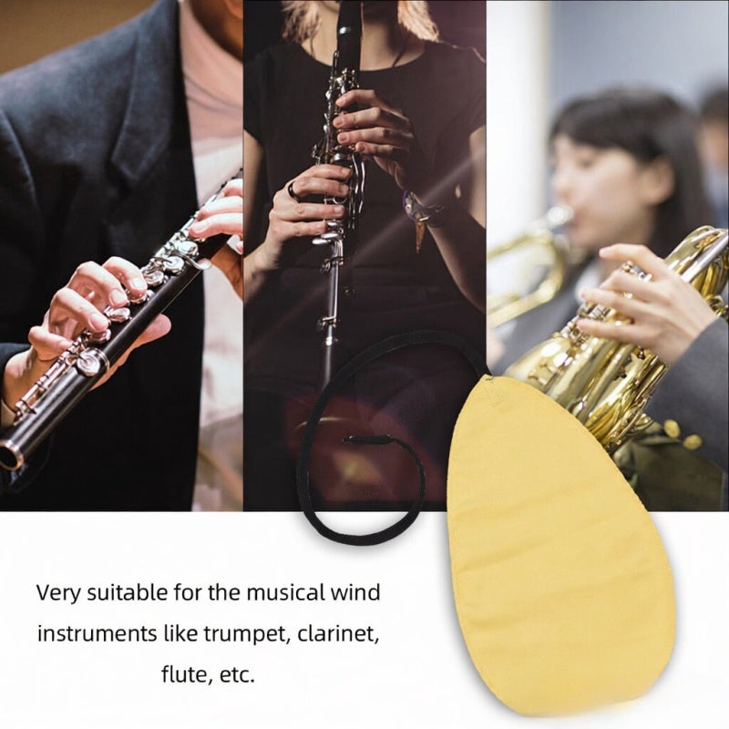 Btuty Clarinet Cleaning Cloth: Yellow High-Quality Man-Made Chamois - Lint-Free & Washable Woodwind Cleaning Kit for Saxophone, Clarinet, Flute Maintenance - Image 5