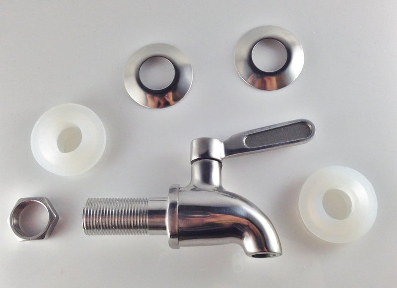 BTSKY™Stainless Steel Beverage Dispenser Replacement Spigot Fits 16mm（5/8 inch）Opening - No Lead Dispenser Replacement Faucet, Polished Finish - Image 4