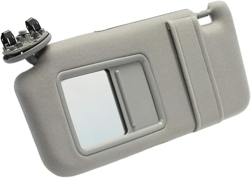 Left Driver Side Sun Visor Replacement for 2007 2008 2009 2010 2011 Toyota Camry & Camry Hybrid Without Sunroof (Gray) - Image 1
