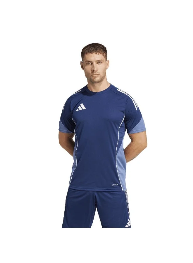 اديداس قمصان كرة قدم رجالية تيرو ٢٥ سي جيرسي أزرق مقاس إكس سمول