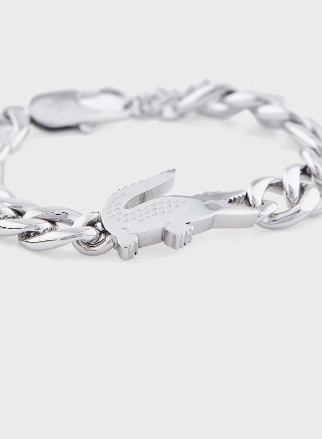 Lacoste  Crocodile Collection Chain Bracelet Unisex In Stainless Steel With A Crocodile-Shaped Charm - 2040373  | Best Price UAE