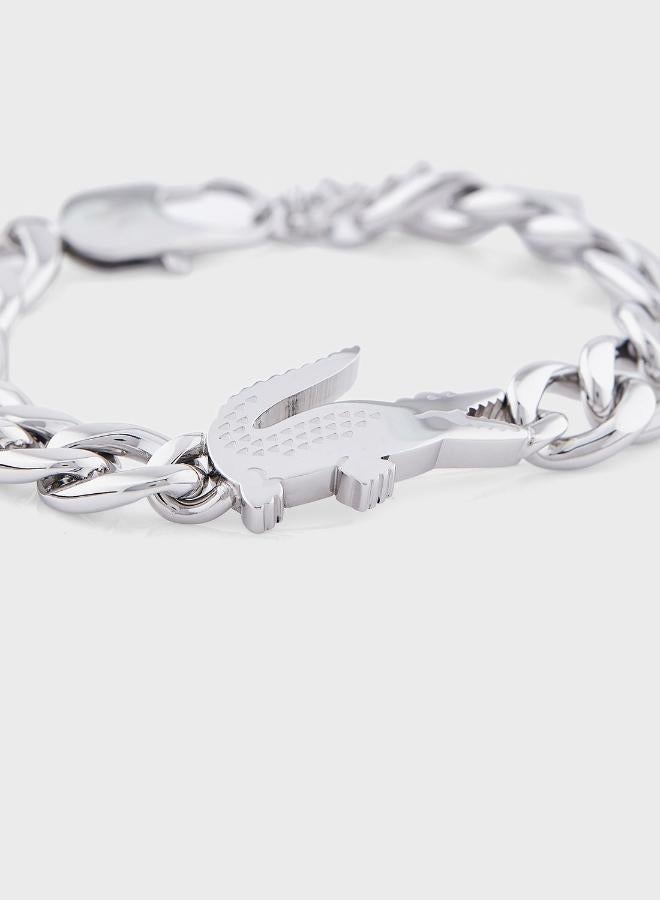 LACOSTE Crocodile Collection Chain Bracelet Unisex In Stainless Steel With A Crocodile-Shaped Charm - 2040373 - Image 3