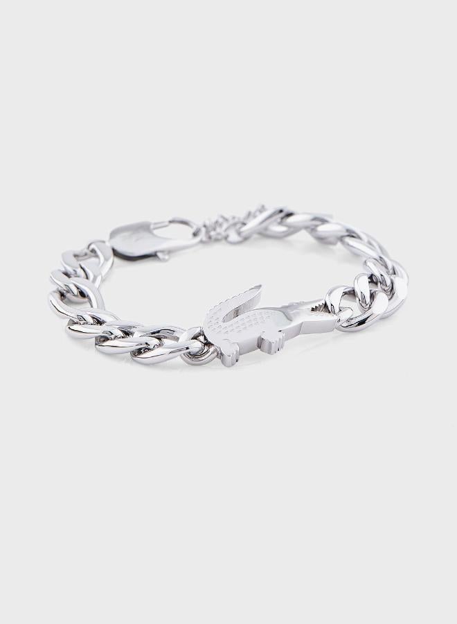 LACOSTE Crocodile Collection Chain Bracelet Unisex In Stainless Steel With A Crocodile-Shaped Charm - 2040373 - Image 1