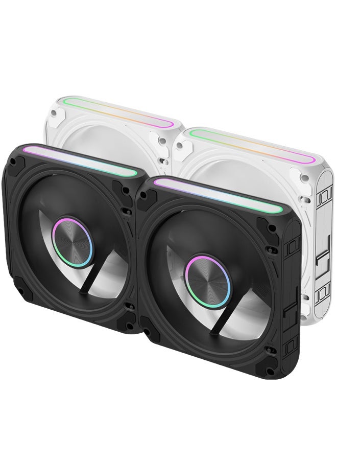 Segotep Gs-120 Argb Obsidian Black Dual-pack New Brick Style Fan - Image 1