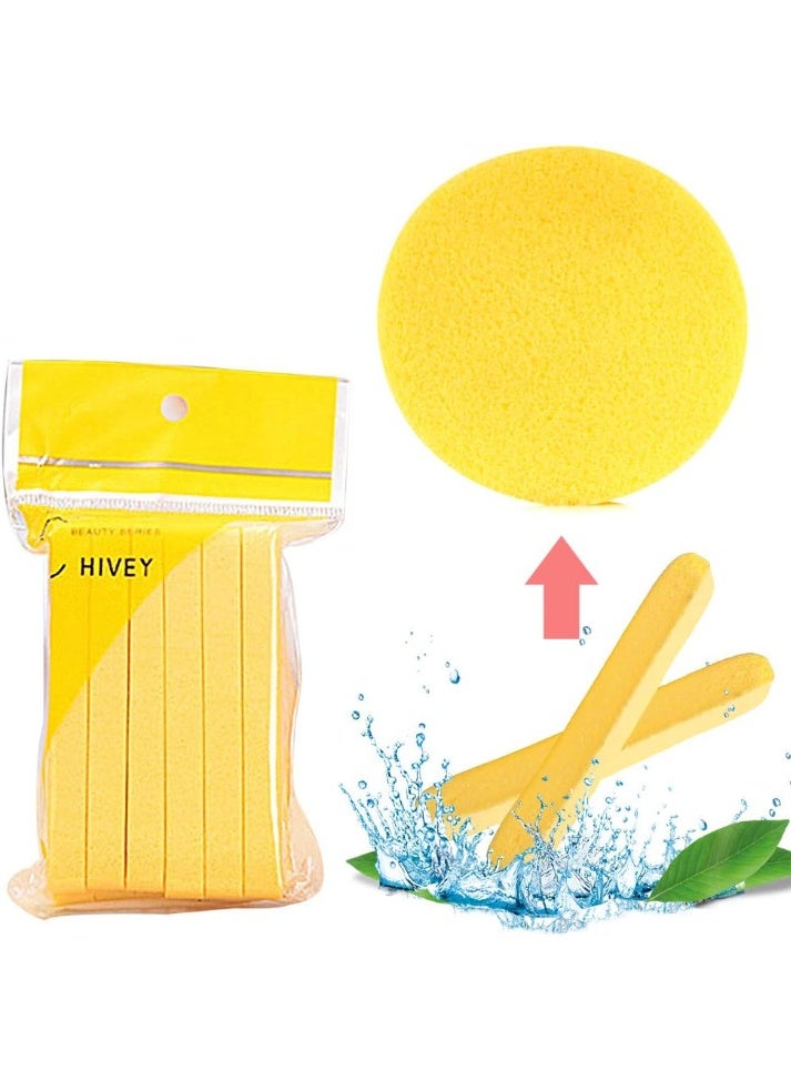 Red Blossom 48 Pcs Compressed Facial Cleansing Sponges – Reusable Round Face Wash Pads | Soft Makeup Remover Puffs for Daily Skin Care & Face Cleansing  - Image 1