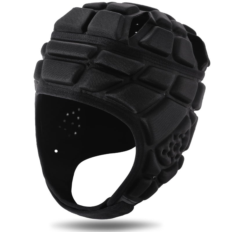 KRUI Soft Shell Helmet 7v7 Flag Football Helmet Scrump Cap Soft Padded Rugby Helmet Headguard Adjustable Breathable EVA Foam Impact Resistant for Youth Adults - Image 3
