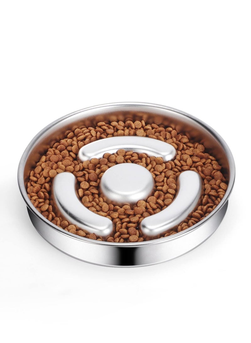 Slow Feeder Dog Bowl Stainless Steel,  2 Cups Food Grade 304 Stainless Steel Dog Bowls, Maze Pet Dish to Slow Down Eating, Metal Slow Feeder Dog Bowl for Small  Medium Breeds - Image 2
