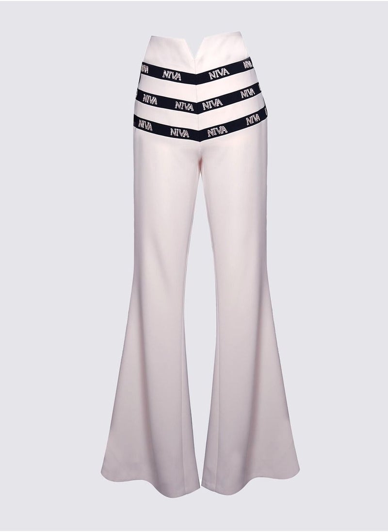 NIVA FASHION HOUSE Niva Embellished Stripe Pants  - Image 1