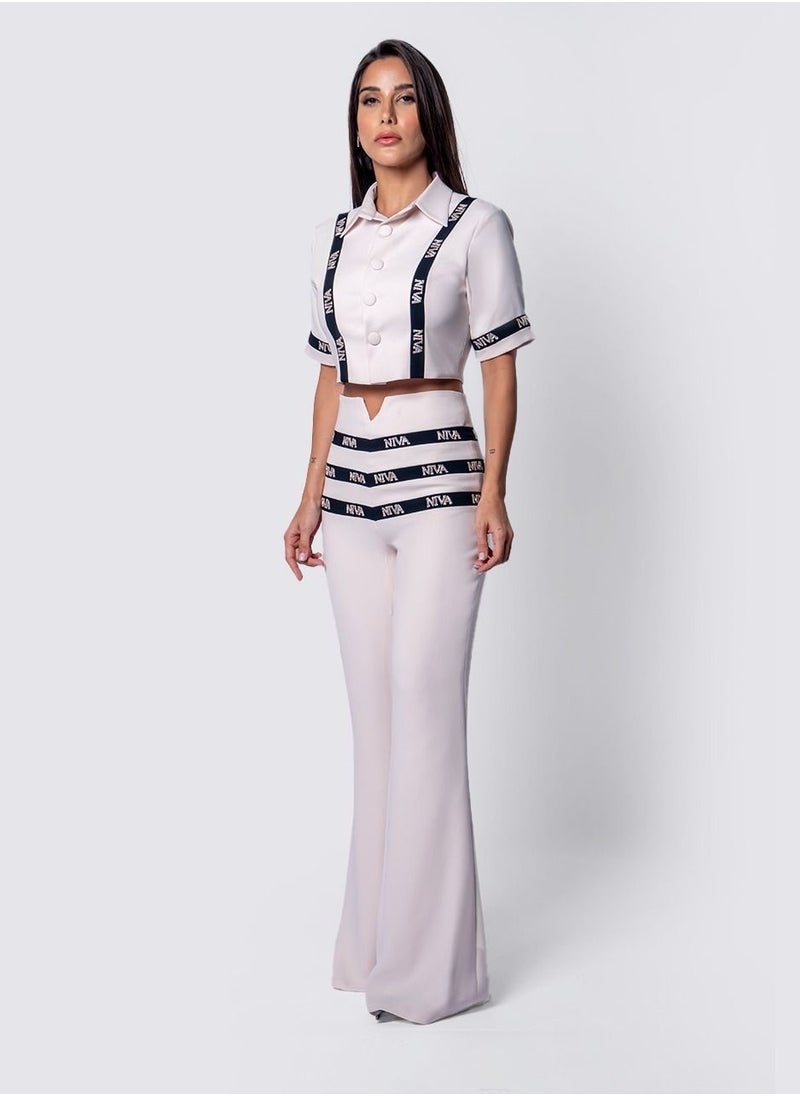 NIVA FASHION HOUSE Niva Embellished Stripe Pants  - Image 3
