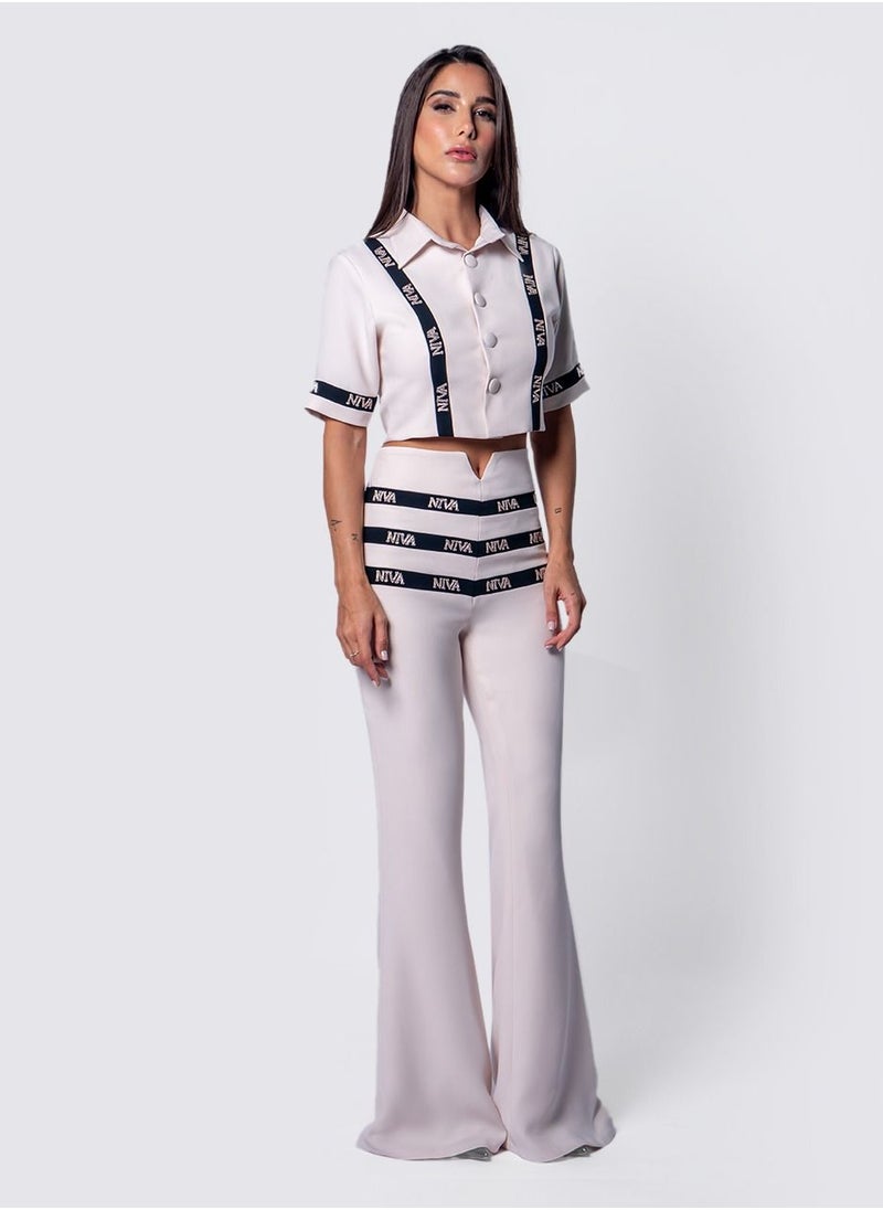 NIVA FASHION HOUSE Niva Embellished Stripe Pants  - Image 4