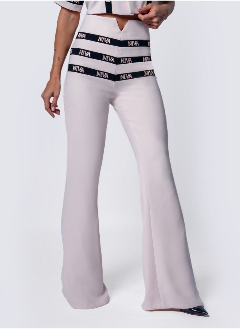 NIVA FASHION HOUSE Niva Embellished Stripe Pants  - Image 2