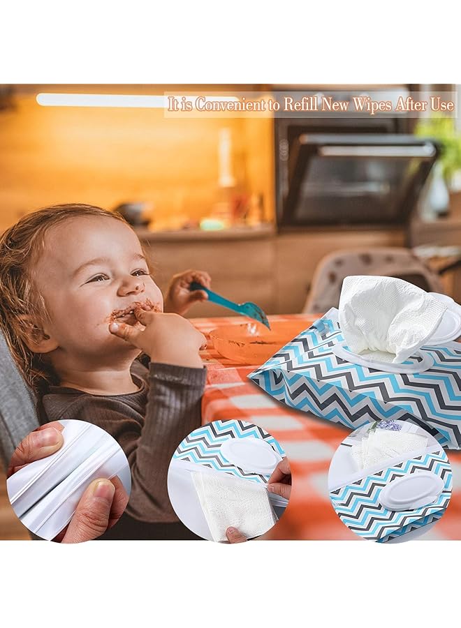 Aputue Baby Wipe Dispenser 4 Pack Refillable Wipes Container With Secure Snap Lid Portable Wet Wipe Holder For Diaper Bags Travel Friendly Wipes Case For Parents On The Go  - Image 3