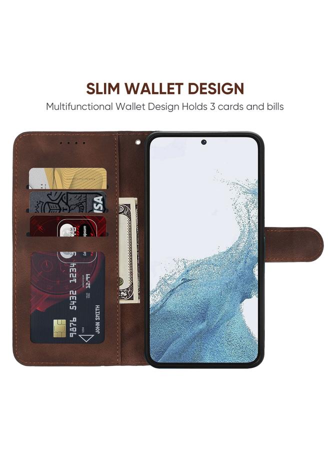 إيروريكس جراب هاتف جلدي بتصميم خطوط هندسية لهاتف Samsung Galaxy S23 5G - Image 3