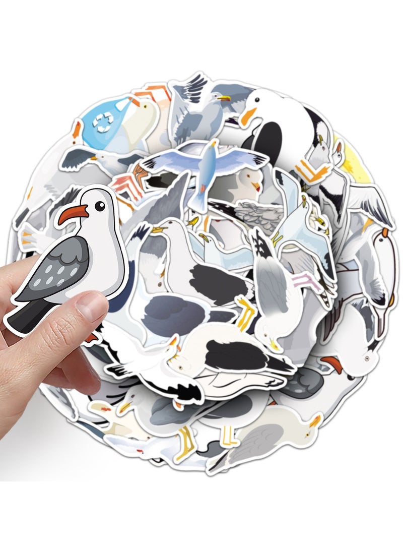 ملصقات طيور النورس 50 قطعة ملصقات فنية مقاومة للماء لزجاجات المياه، اللابتوب، الأمتعة، الأكواب، الهواتف المحمولة، الكمبيوتر، لوح التزلج، الثلاجة، خزانة الملابس، الجيتار، السيارة، الدراجة النارية، ديكور الدراجة - Image 4