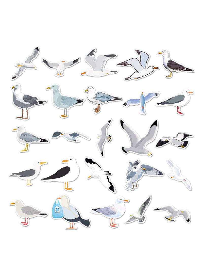 ملصقات طيور النورس 50 قطعة ملصقات فنية مقاومة للماء لزجاجات المياه، اللابتوب، الأمتعة، الأكواب، الهواتف المحمولة، الكمبيوتر، لوح التزلج، الثلاجة، خزانة الملابس، الجيتار، السيارة، الدراجة النارية، ديكور الدراجة - Image 3