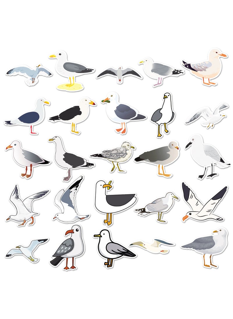 ملصقات طيور النورس 50 قطعة ملصقات فنية مقاومة للماء لزجاجات المياه، اللابتوب، الأمتعة، الأكواب، الهواتف المحمولة، الكمبيوتر، لوح التزلج، الثلاجة، خزانة الملابس، الجيتار، السيارة، الدراجة النارية، ديكور الدراجة - Image 2