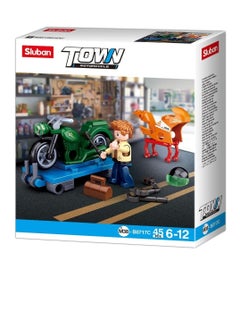 Sluban Sluban - Town Motorcycle Collection Bricks Sets Green Model C - M38-B0717C 