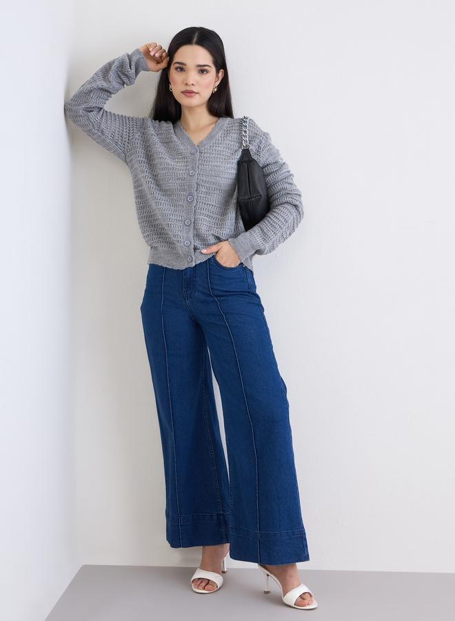 ستايلي كارديغان محبوك بتفاصيل أزرار - Image 2