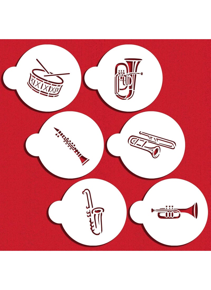 Marching Band Instruments Cookie Stencil by Designer Stencils