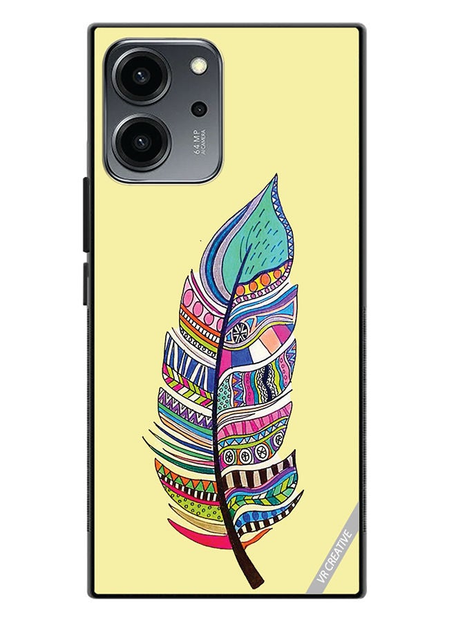 VR CREATIVE Protective Case Cover For Honor 80 SE Feather Design Multicolour - Image 1