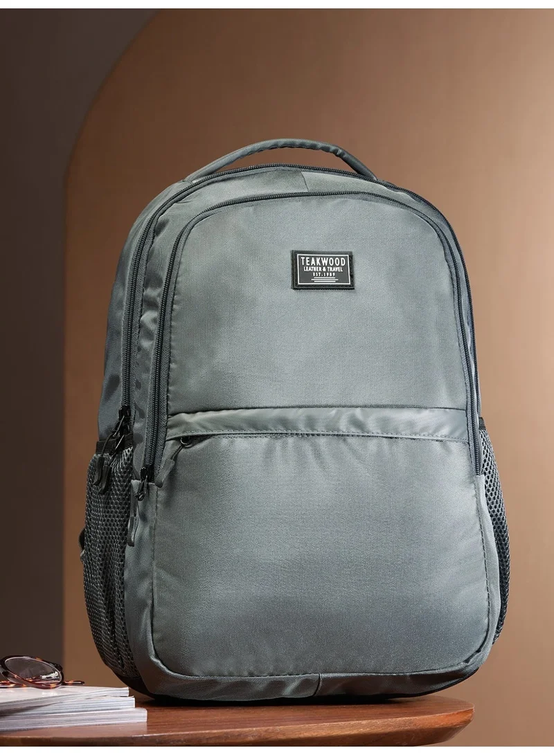 تيك وود حقيبة ظهر سادة مقاومة للماء مزودة بحجرة للابتوب مقاس 15 بوصة مناسبة للجنسين