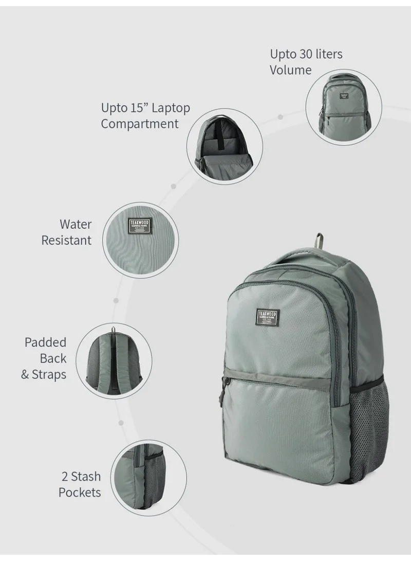 TEAKWOOD Grey Teakwood  Grey 15 " Laptop Compartment Unisex Laptop Backpack  | Best Price UAE