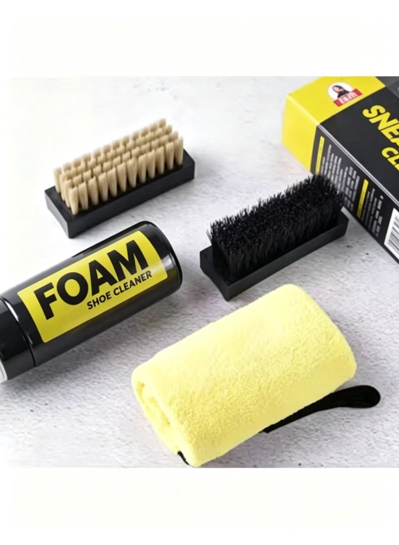 Biki Premium Sneaker Cleaning Kit – Foam Shoe Cleaner with Brushes & Microfiber Towel – Complete Shoe Care Set for Sneakers, Leather, Suede & Fabric - Image 2
