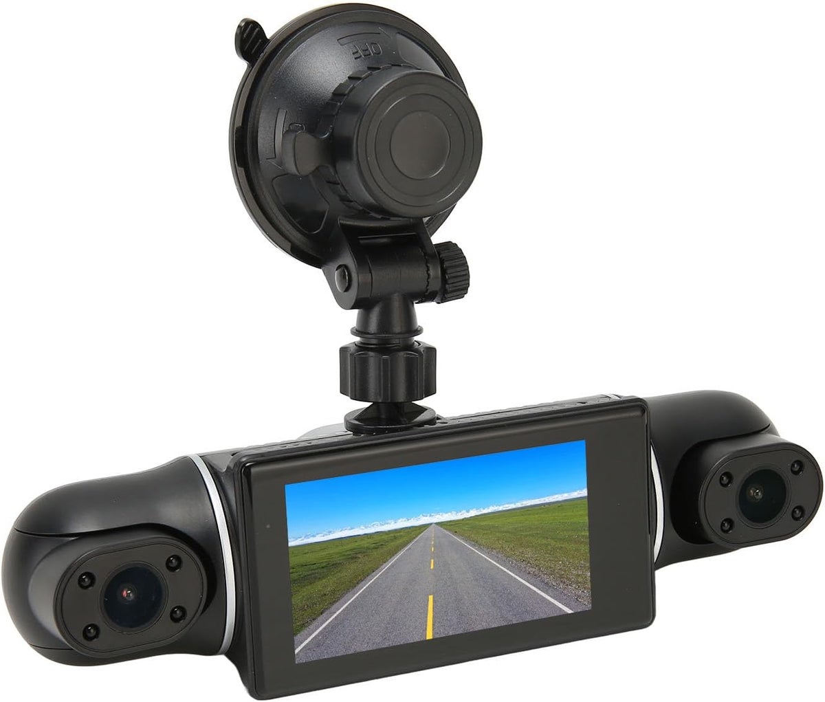 أنجريك ANGGREK 4 Channel Camera Hd 1080p 360 Degrees Rotation Display Car Recorder Support Mic 3 inch