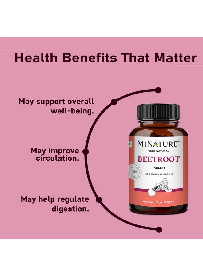 minature أقراص الشمندر من مي ناتشر (بيتا فولغاريس) | 500 ملغ × 90 قرص، إمداد لمدة 45 يومًا - Image 4