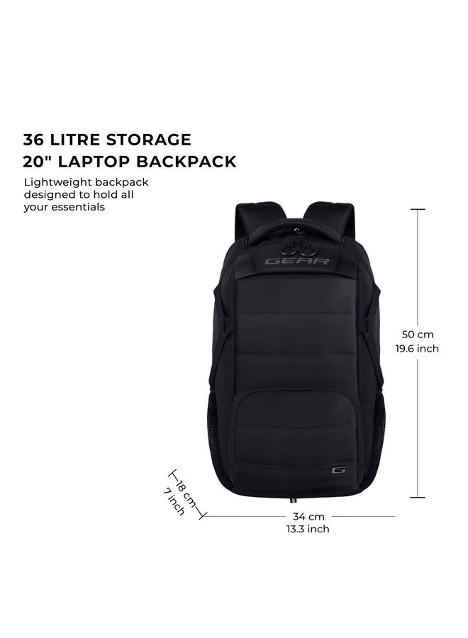 Gear Aspire 30L Medium Water Restant Office Laptop Backpack /Backpack for Men/Women (Black) - Image 2