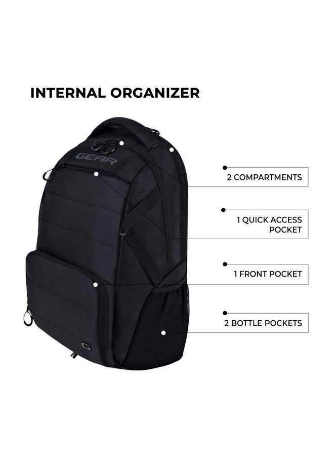Gear Aspire 30L Medium Water Restant Office Laptop Backpack /Backpack for Men/Women (Black) - Image 3