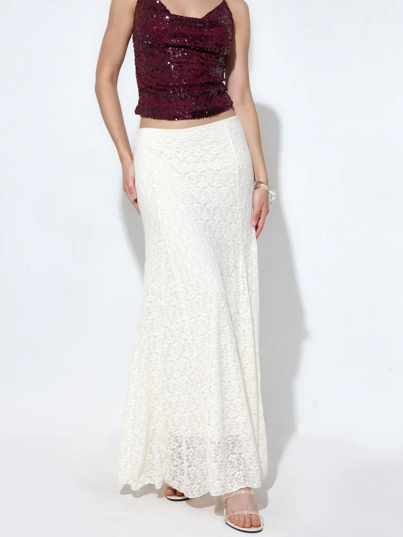 بوسيم BUSEM High-Waist A-Line Maxi Skirt