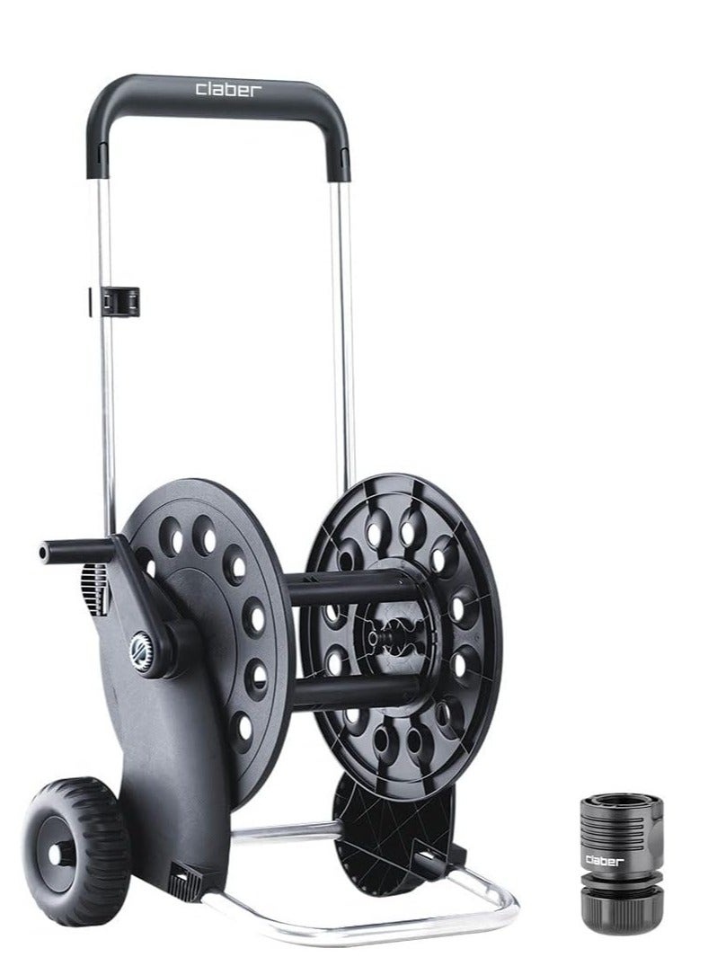 Claber Ecosei sturdy Hose Reel Cart, Black - Image 2