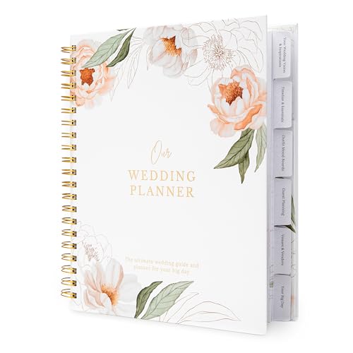 Nook Theory Timeless Premium Wedding Planner Book and Organizer – Timeless Premium Wedding Planner Book and Organizer – Wedding Planning Book, Comprehensive Keepsake & Countdown Binder, Perfect Engagement Gift for Women, 11" x 9" (Blossom) - Image 1