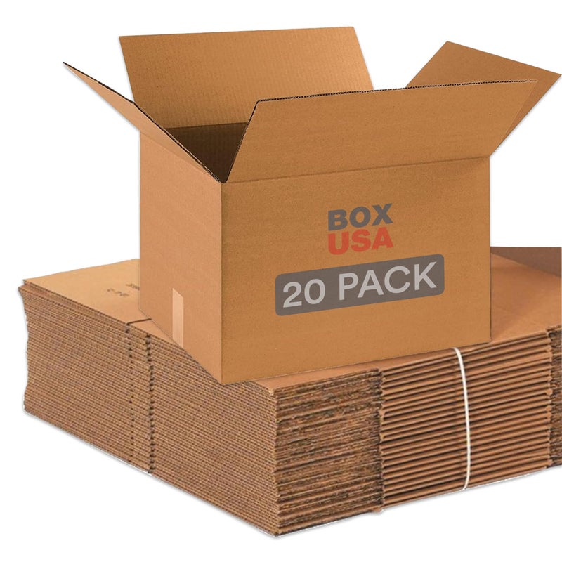 BOX USA Moving Boxes Medium 18"L x 14"W x 12"H 20-Pack - Corrugated Cardboard Box for Shipping, Mailing, Packing, Packaging and Storage - Image 1