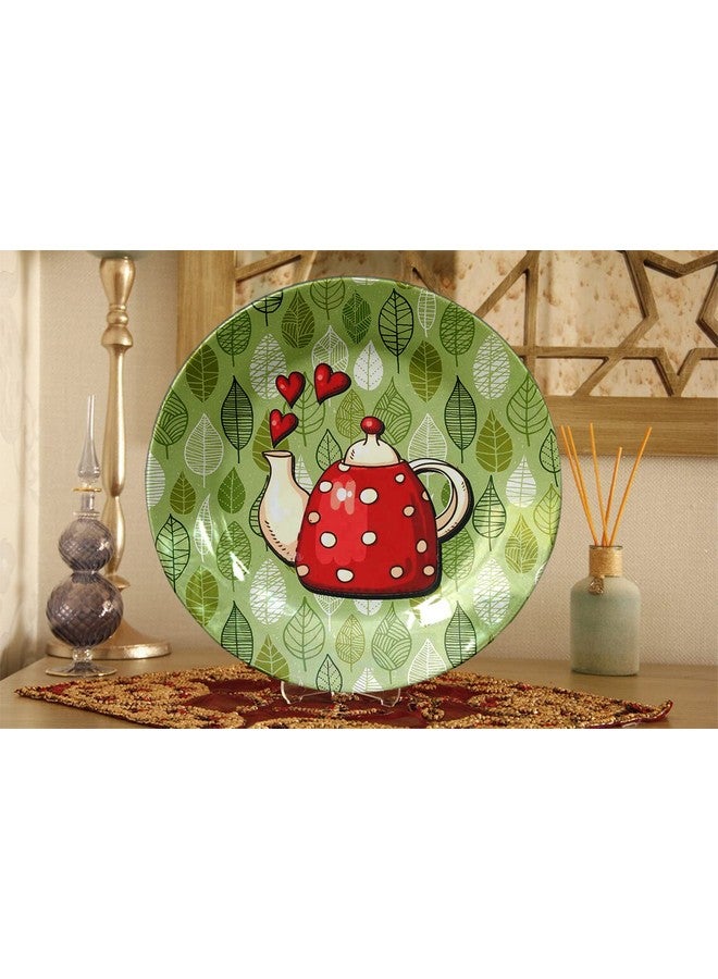 JIKRAA® Amazing Art Ceramic Decorative Wall Plate/Table Top Plate with Stand and Hook for Hotel, Cafe, Home and Office - Design 9 (8 Inch) - Image 3