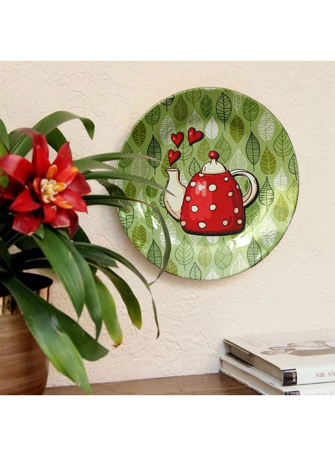 JIKRAA® Amazing Art Ceramic Decorative Wall Plate/Table Top Plate with Stand and Hook for Hotel, Cafe, Home and Office - Design 9 (8 Inch) - Image 2