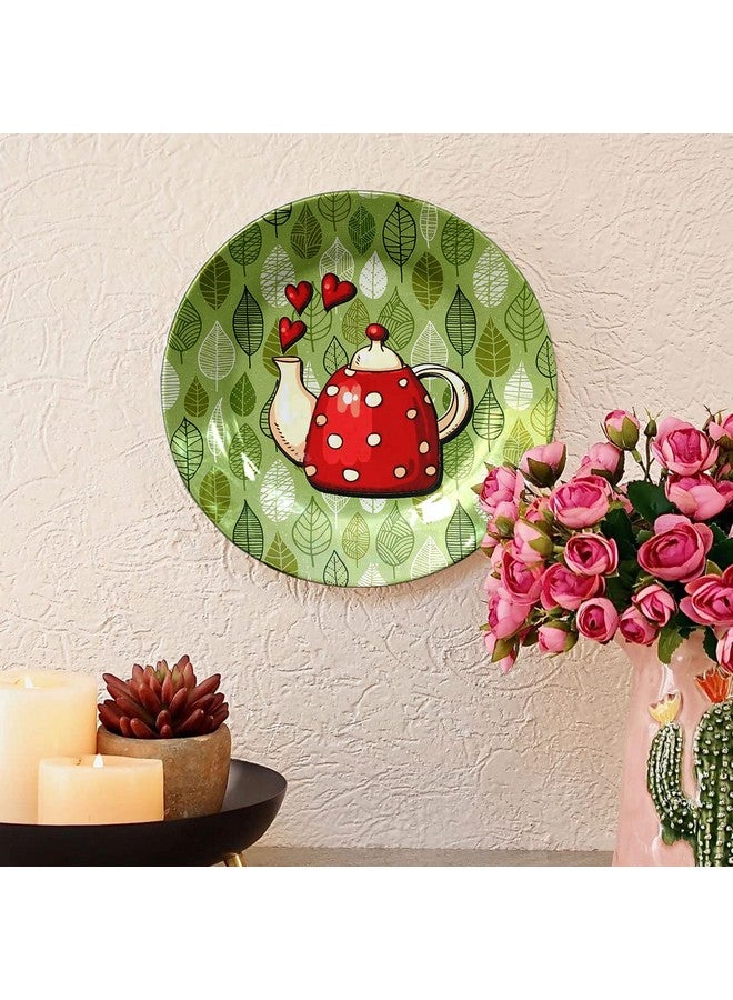 JIKRAA® Amazing Art Ceramic Decorative Wall Plate/Table Top Plate with Stand and Hook for Hotel, Cafe, Home and Office - Design 9 (8 Inch) - Image 1