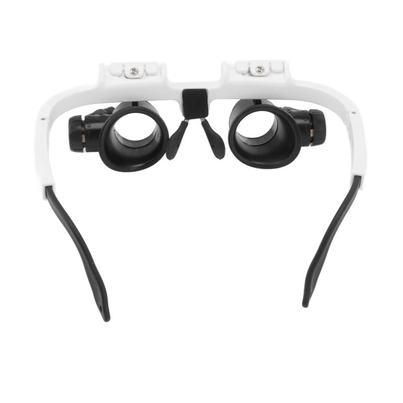 Head Mount Magnifying Glasses: Ultra Lightweight Frame, 2 LED Lights - Adjustable Angle Hands Free Bracket Magnifier for Watch Repair, Dentist, Electrician, Sewing, Craft, Painting, Reading - Image 2