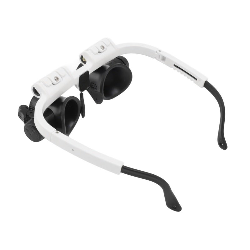 Head Mount Magnifying Glasses: Ultra Lightweight Frame, 2 LED Lights - Adjustable Angle Hands Free Bracket Magnifier for Watch Repair, Dentist, Electrician, Sewing, Craft, Painting, Reading - Image 1