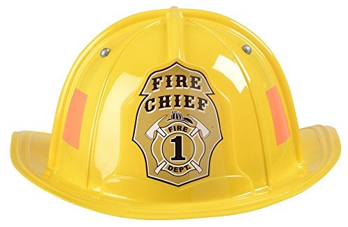 Aeromax Jr. Firefighter Helmet, Yellow, Adjustable Youth Size - Image 1