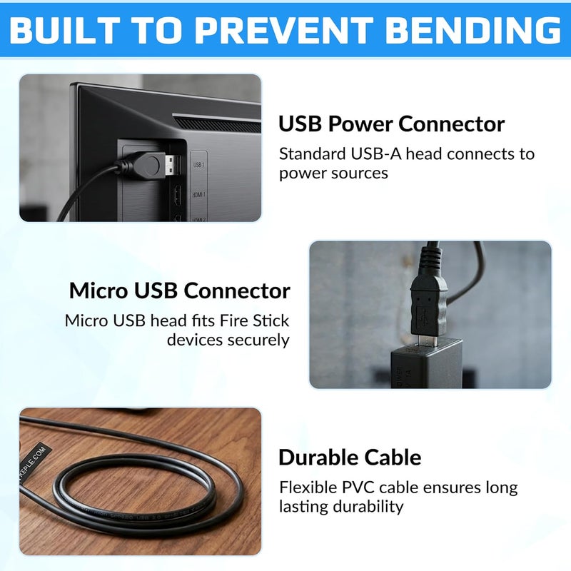 Keple Micro USB Cable Syncwire Wire Cable Compatible with Amazon Fire TV Stick/Amazon Echo Dot (2nd Generation) / Echo Dot Kids Edition/Amazon Tap/Amazon Fire 7 / Fire HD 8 / Fire HD 10 (1m) - Image 4