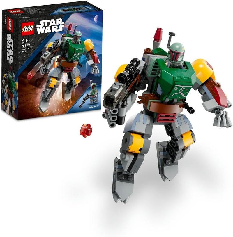 LEGO 75369 Star Wars Boba Fett Mech, Buildable Action Figure Toy with Stud-Shooting Blaster and Jetpack with Flick Shooter, Collectible Set for Kids - Image 1