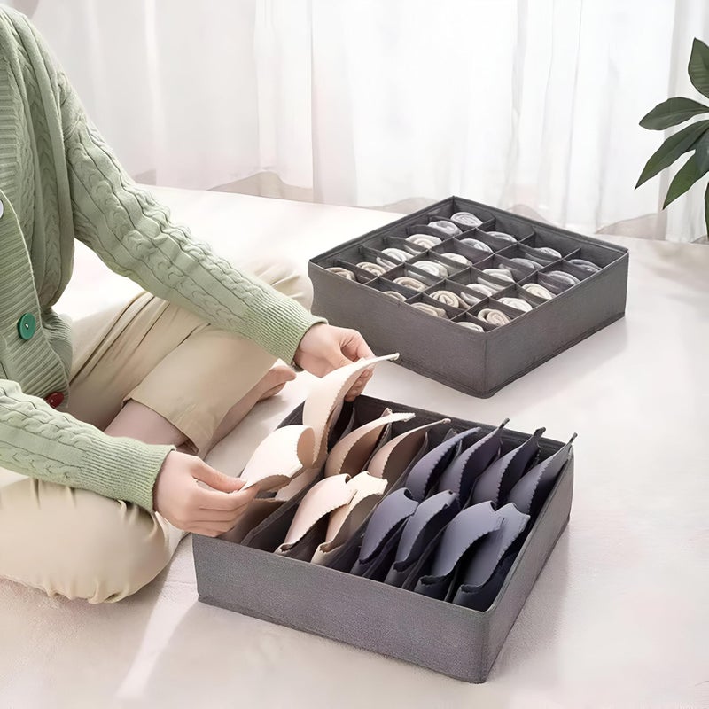 Clothing Storage - 4 Reusable Folding Organizers for Underwear, Bras, Socks, Ties, and Belts, Perfect for Tidy Drawers and Efficient Under-Bed Organization - Image 2