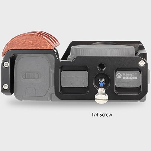 Leftfoto Upgrade Metal Cage with Wood Handle for Sony Alpha ZV-E10 Video Shooting Accessories, Cold Shoe Mic/Light Extension Video Cage Filming Vlog Camera Kit - Image 4