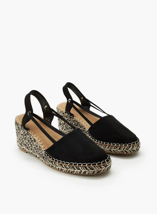 Women Textured Wedge Heel Espadrille Sandals