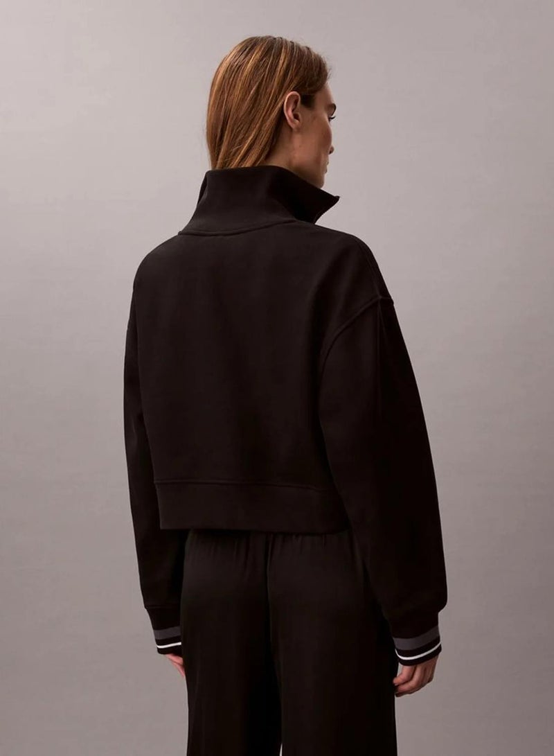 CALVIN KLEIN French Terry 1/4 Zip Sweatshirt - Image 5
