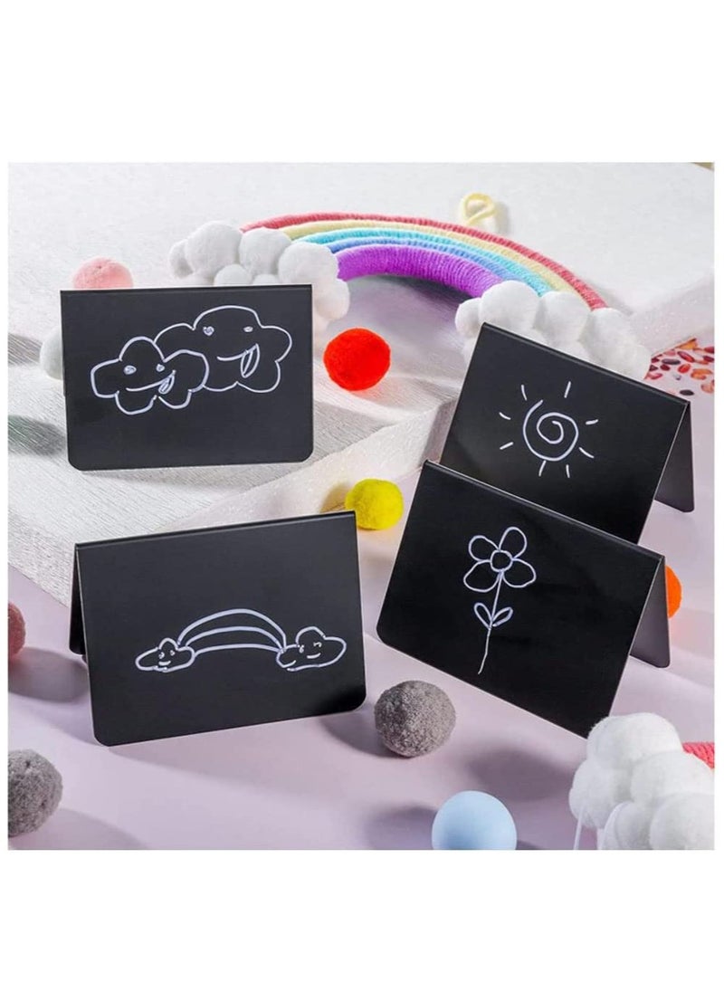 Generic 20 Mini Chalkboards for Labeling, Price Tags, Place Cards, and Buffets - Includes 2 White Pens - Perfect for Parties and Events, Small Plastic Boards for Easy Use.  - Image 5