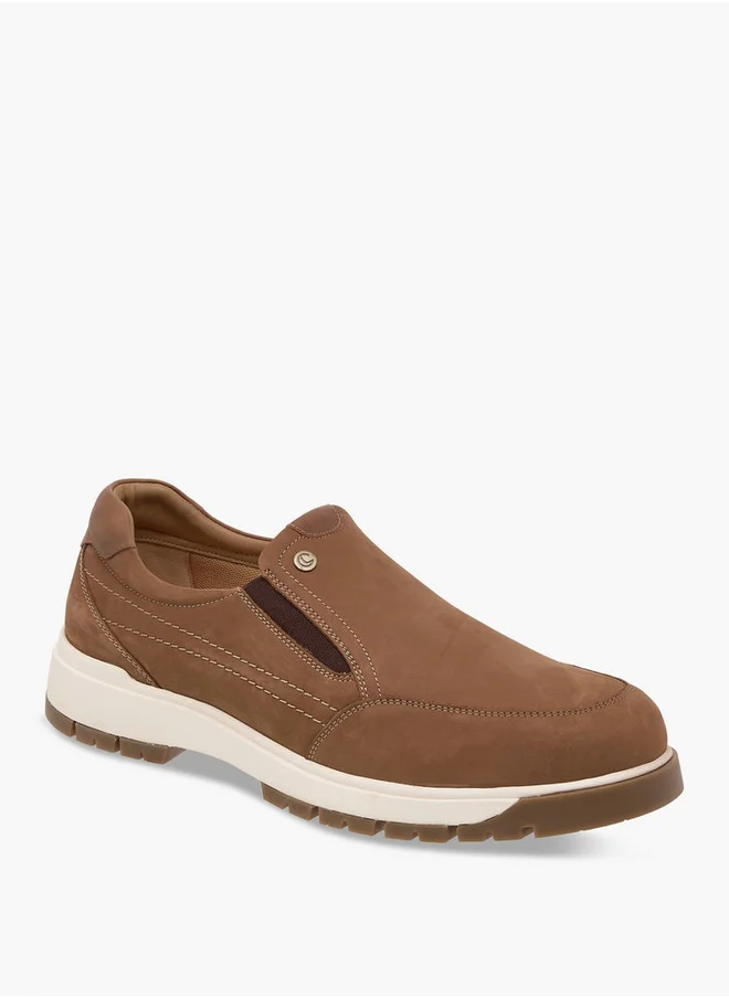لو كونفورت Men's Solid Slip-On Loafers